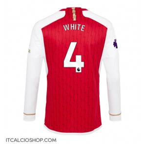 Arsenal Benjamin White #4 Prima Maglia 2023-24 Manica Lunga